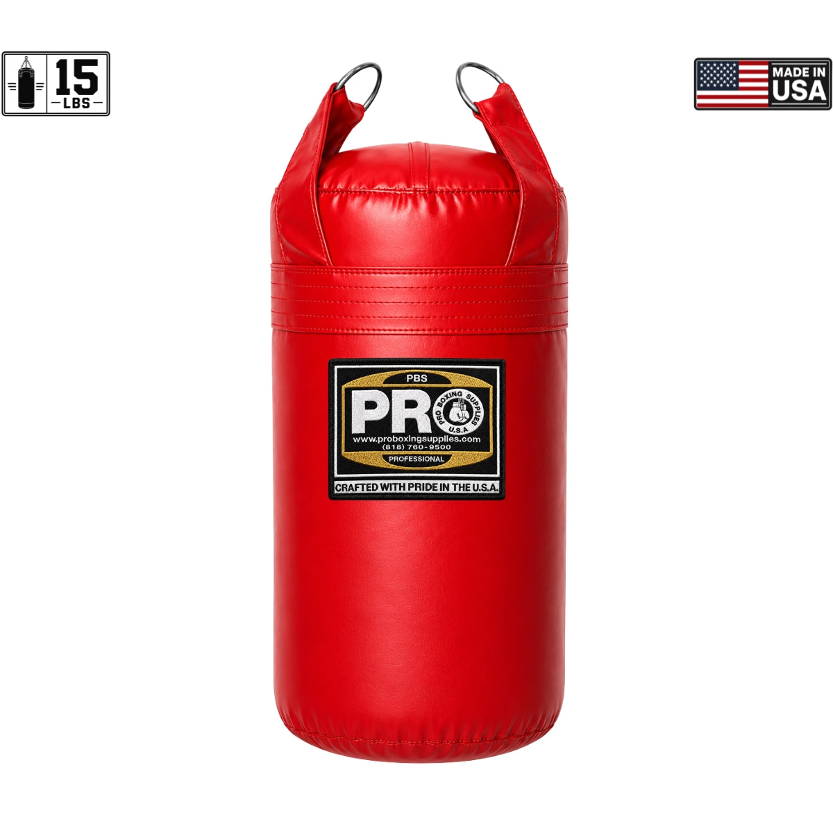 ProBoxing® 15 LBS Heavy Punching Bag - Red