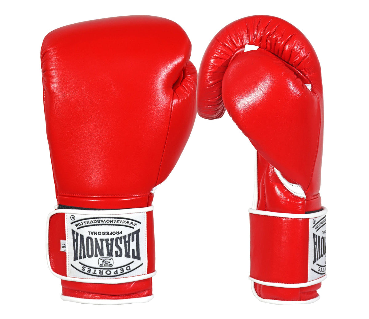 (NEW) Casanova® Boxing Professional Hook & Loop Boxing Gloves - Red
