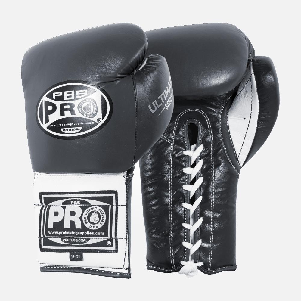 Pro Boxing® Ultimate Lace-Up Boxing Gloves – Red/Black – Pro