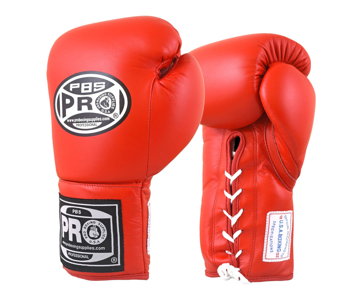 Pro Boxing® Ultimate Lace-Up Boxing Gloves – Red/Black – Pro Boxing Supplies