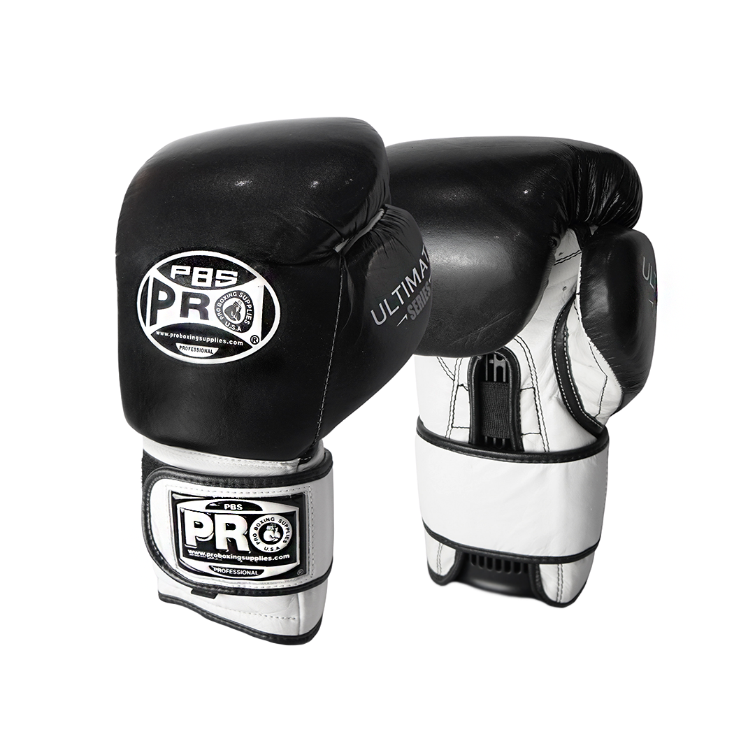 Pro Boxing® Ultimate Hook and Loop Boxing Gloves Black Pro Boxing