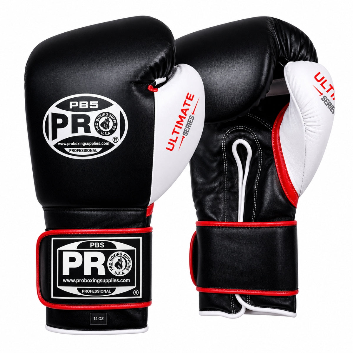 ProBoxing® Ultimate Lace-Up Boxing Gloves – Blue/Black – Pro