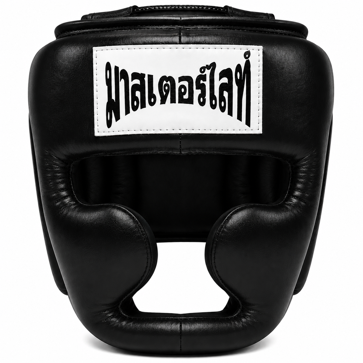 Thaismai Boxing Head Gear Cheek & Chin - Leather (Red)