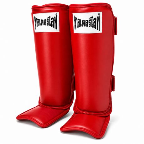 Thaismai Muay Thai Shin Guard - Leather (Black)