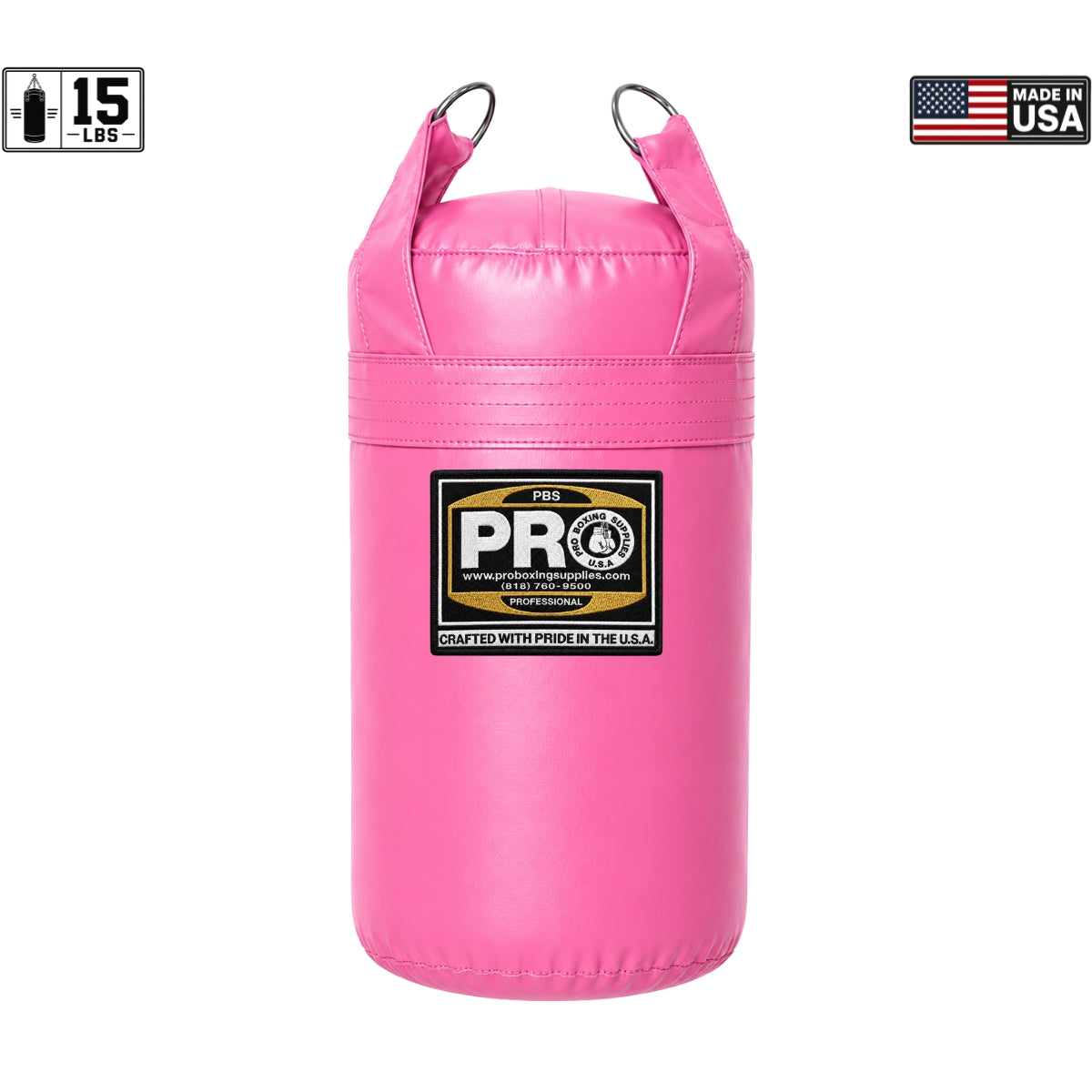 ProBoxing® 15 LBS Heavy Punching Bag - Black