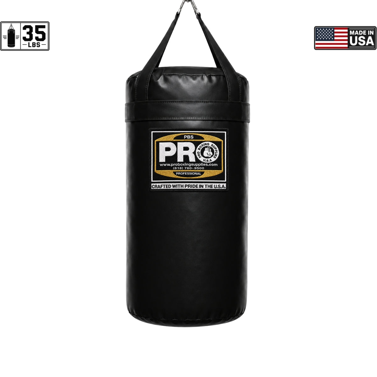 ProBoxing® 35 LBS Heavy Punching Bag - Yellow