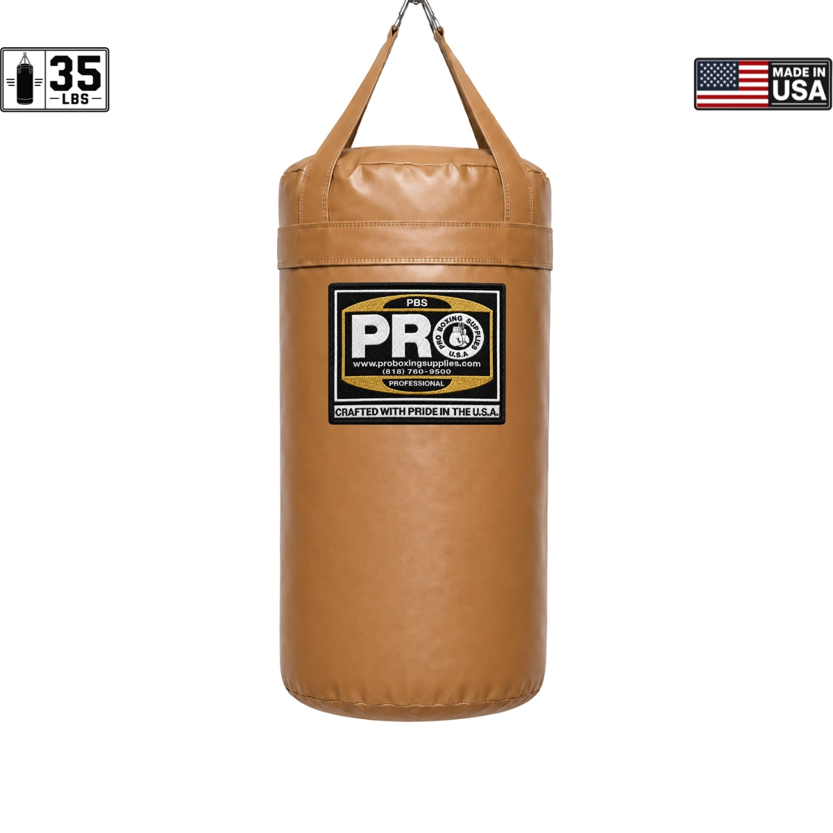 ProBoxing® 35 LBS Heavy Punching Bag - Yellow