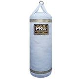 ProBoxing® Heavy Punching Bag (4.5 FT Tall) - White with Gold Trim