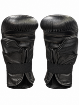 Guantes de saco Thaismai - Manoplas de cuero (Negro)