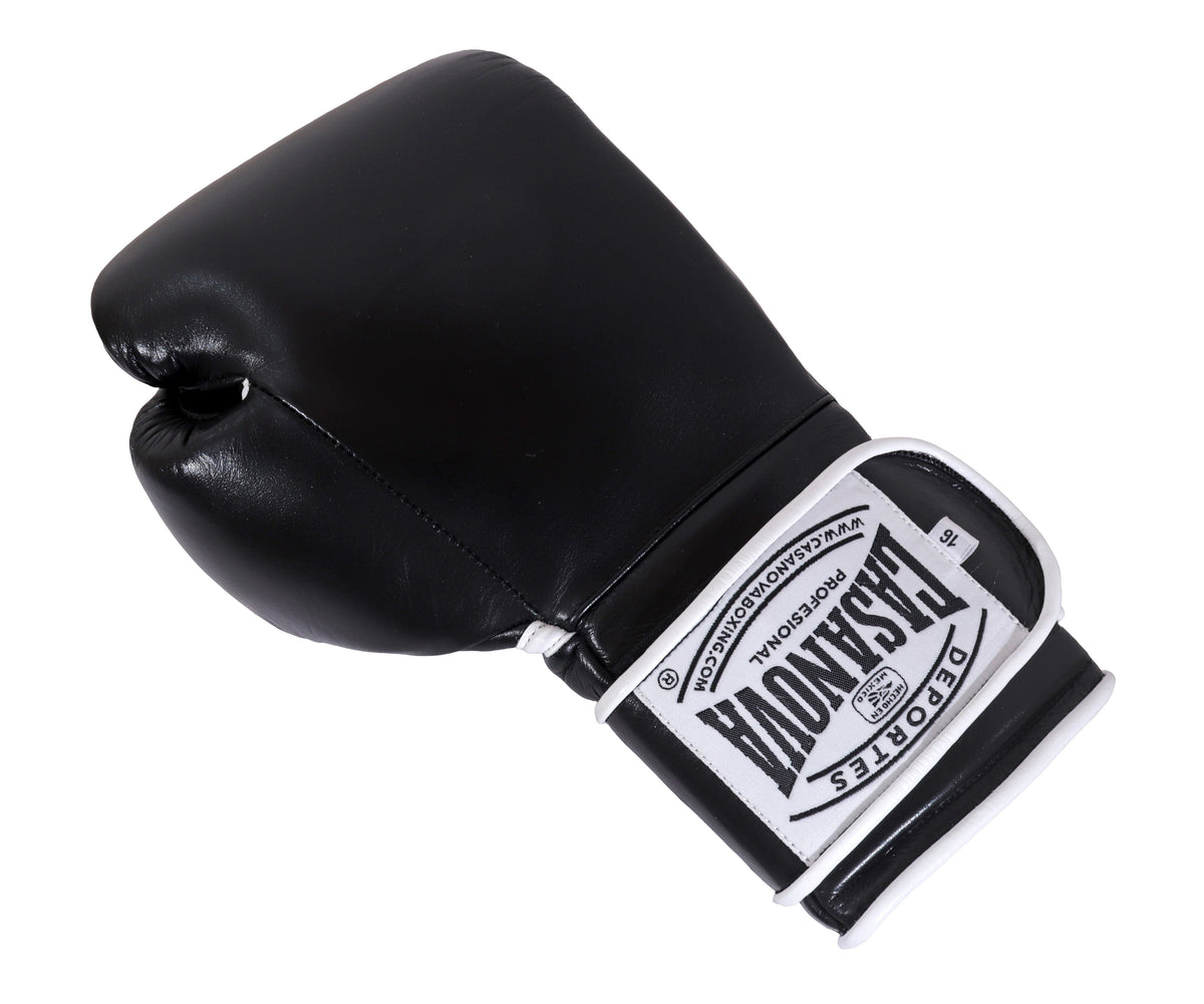 (NEW) Casanova® Boxing Professional Hook & Loop Boxing Gloves - Black