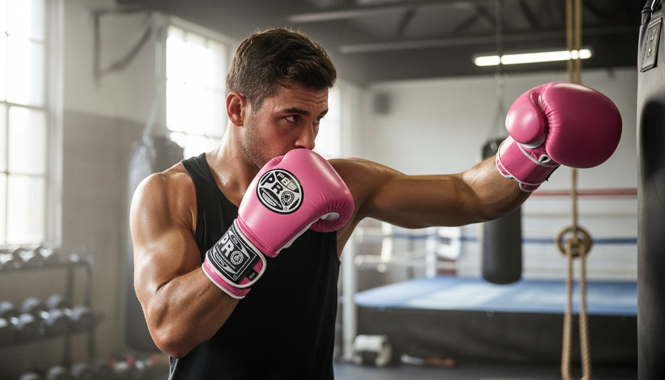 ProBoxing® Classic Leather Boxing Gloves - Training Gloves - Pink