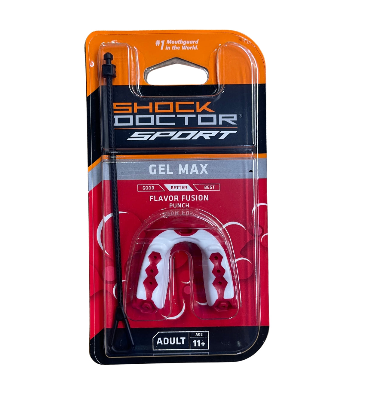 Shock Doctor - GEL MAX (Flavor Fusion Punch) Mouthguard - Red & White