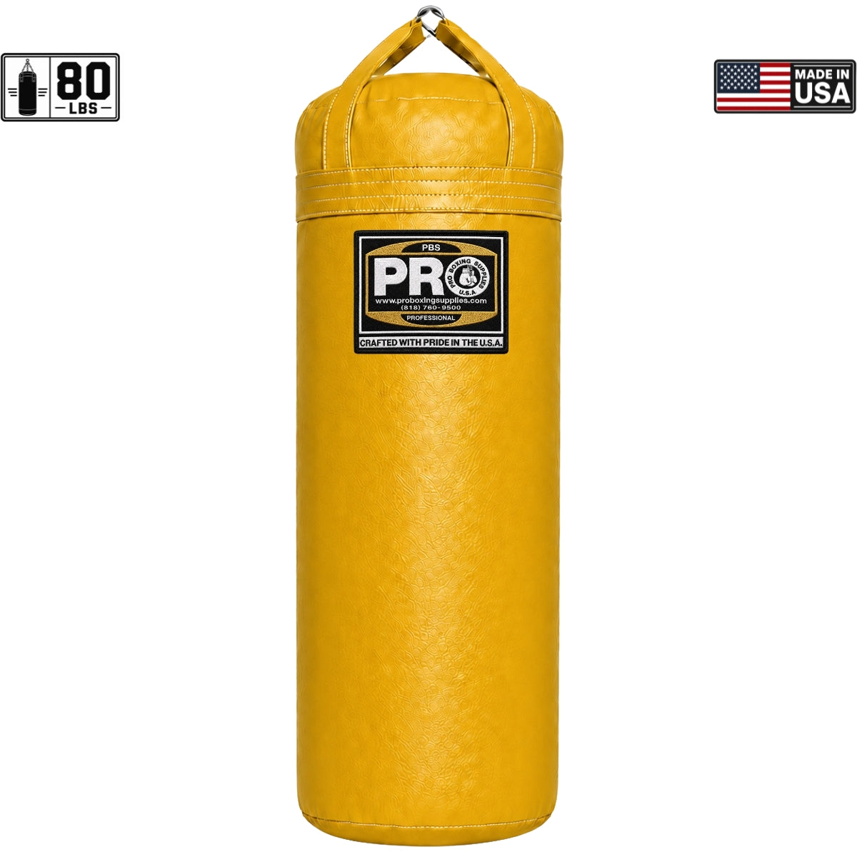 ProBoxing® 80 LBS Heavy Punching Bag - Yellow
