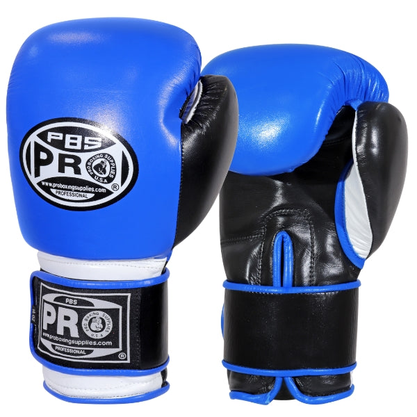 ProBoxing® Classic Leather Boxing Gloves - Training Gloves - Blue