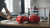 ProBoxing® Classic Leather Boxing Gloves - Training Gloves - Red & White