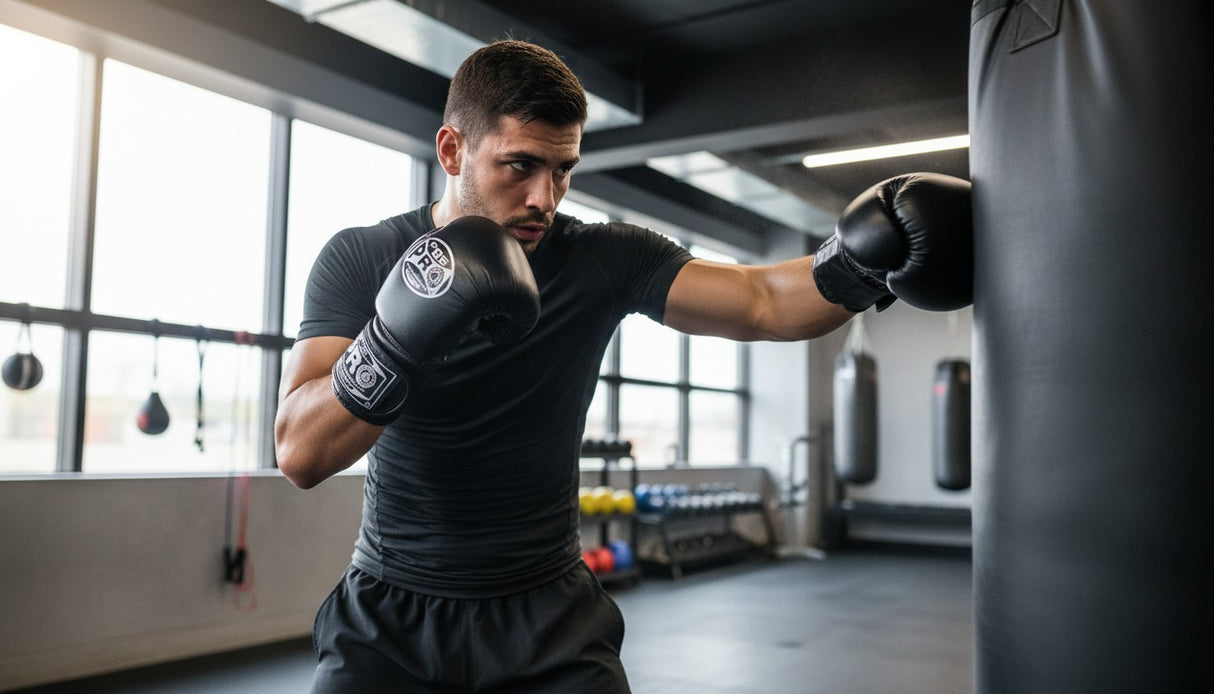 ProBoxing® Classic Leather Boxing Gloves - Training Gloves - Black