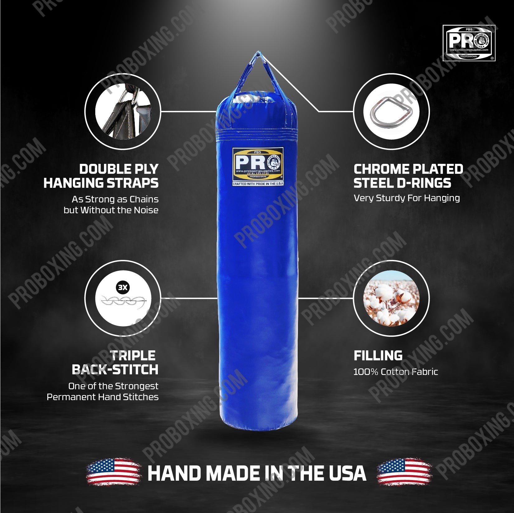 Boxing Goods Pro Boxing® 100 lbs Heavy Punching Bag – Pro Boxing Supplies