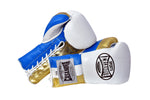 Lasanova 10 Gloves blue white and gold color