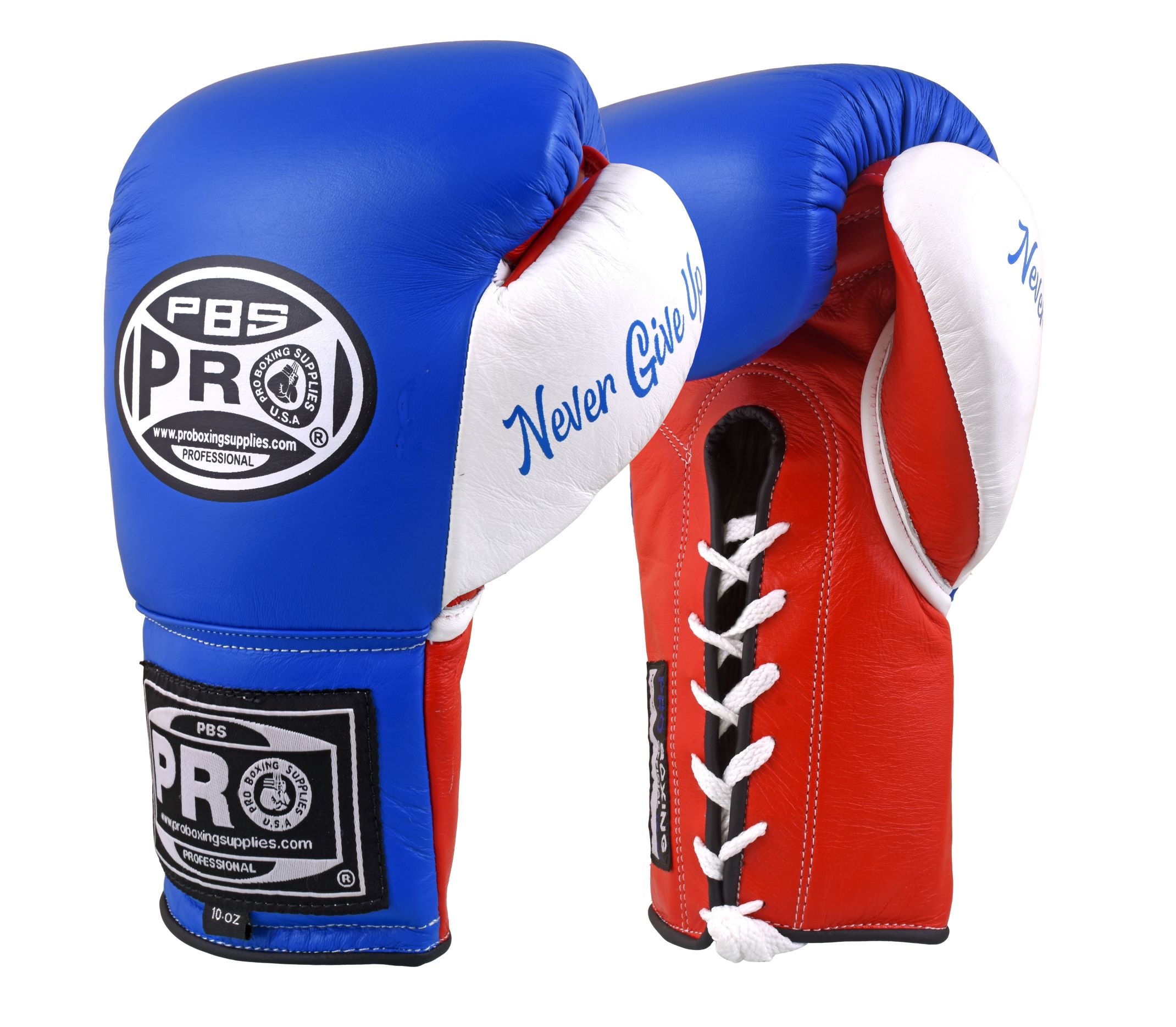 ProBoxing® Official Pro Fight Gloves - Blue/Red/White – ProBoxing