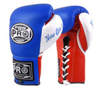 ProBoxing® Official Pro Fight Gloves - Blue/Red/White