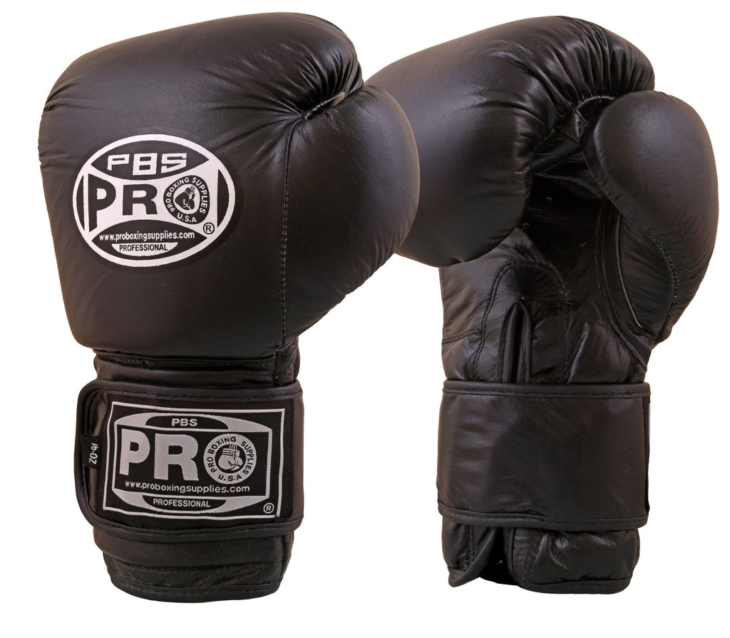 The Champ Hook & Loop Gloves, Black, 14 oz, Training Gloves