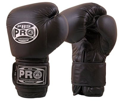Pro Boxing® Classic Leather Training Gloves - Black