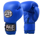 ProBoxing® Classic Leather Training Gloves - Blue