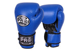 ProBoxing® Classic Leather Training Gloves - Blue