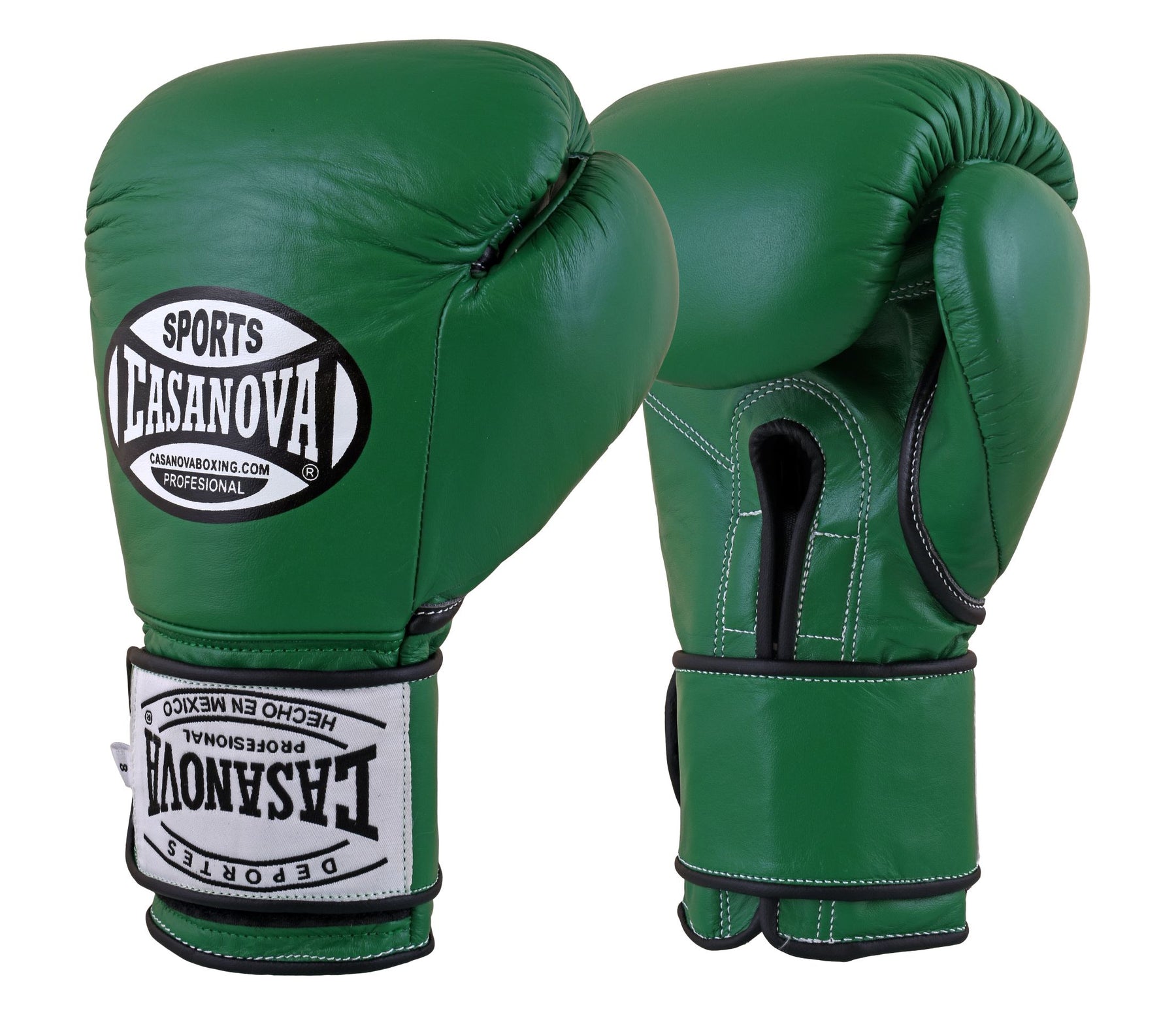 Casanova Boxing® Professional Hook and Loop Fight Gloves - Green – Pro  Boxing Supplies