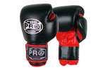 ProBoxing® Classic Leather Training Gloves - Black/Red