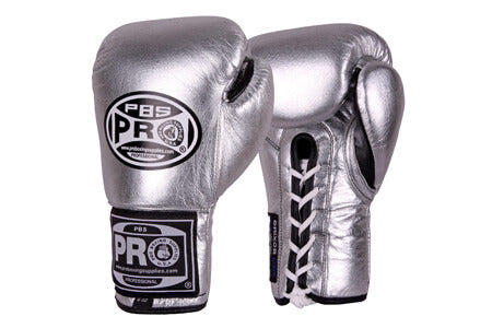 Silver boxing gloves on sale