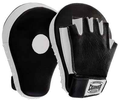 Casanova Boxing® Professional Fingerless Focus Mitt - Black/White