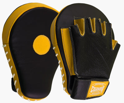 Casanova Boxing® Professional Fingerless Focus Mitt - Black/Yellow