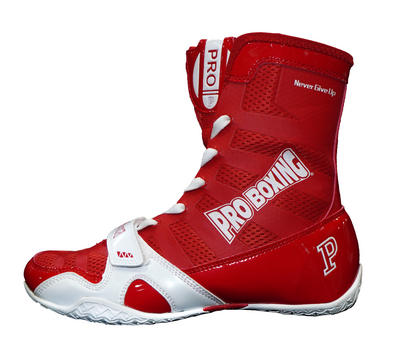 Pro Boxing® Hyper Flex Boxing Shoes - Red/White