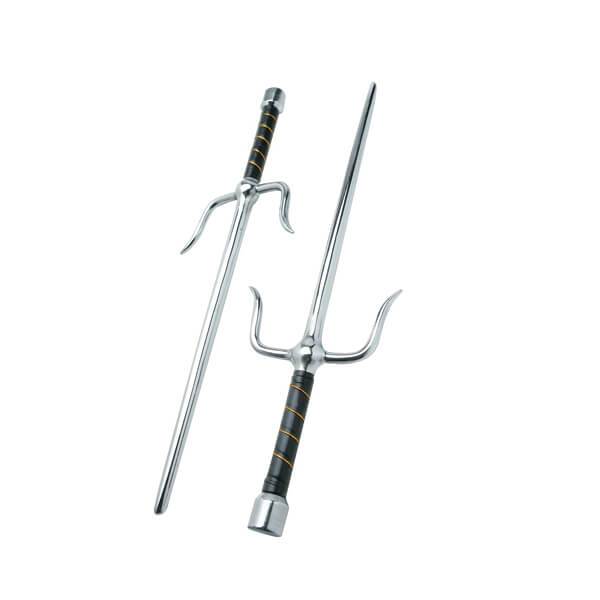 For Sale Octagon Sai Pair - Chrome Plated Martial Arts Training Weapons ...