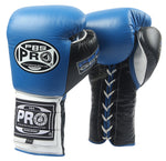 ProBoxing® Series Gel Lace Gloves -  Blue/Black with Black Thumb