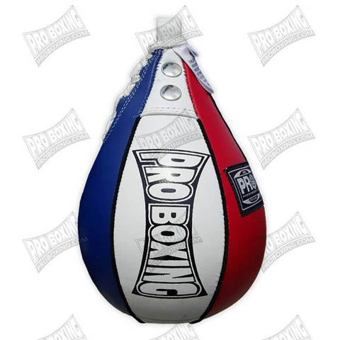 ProBoxing® Leather Speed Bag Red/White/Blue