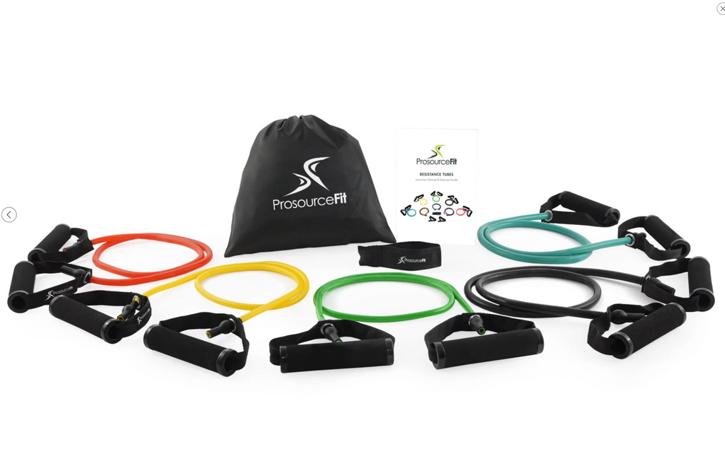 The ProsourceFit Resistance Band Set With Attached Handles