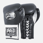 ProBoxing® Ultimate Lace-Up Boxing Gloves – Black/White