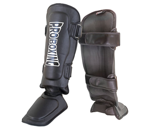 ProBoxing® Shin Instep Guards - Black