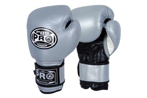 ProBoxing Classic Leather Training Gloves Gray Pro Boxing Supplies