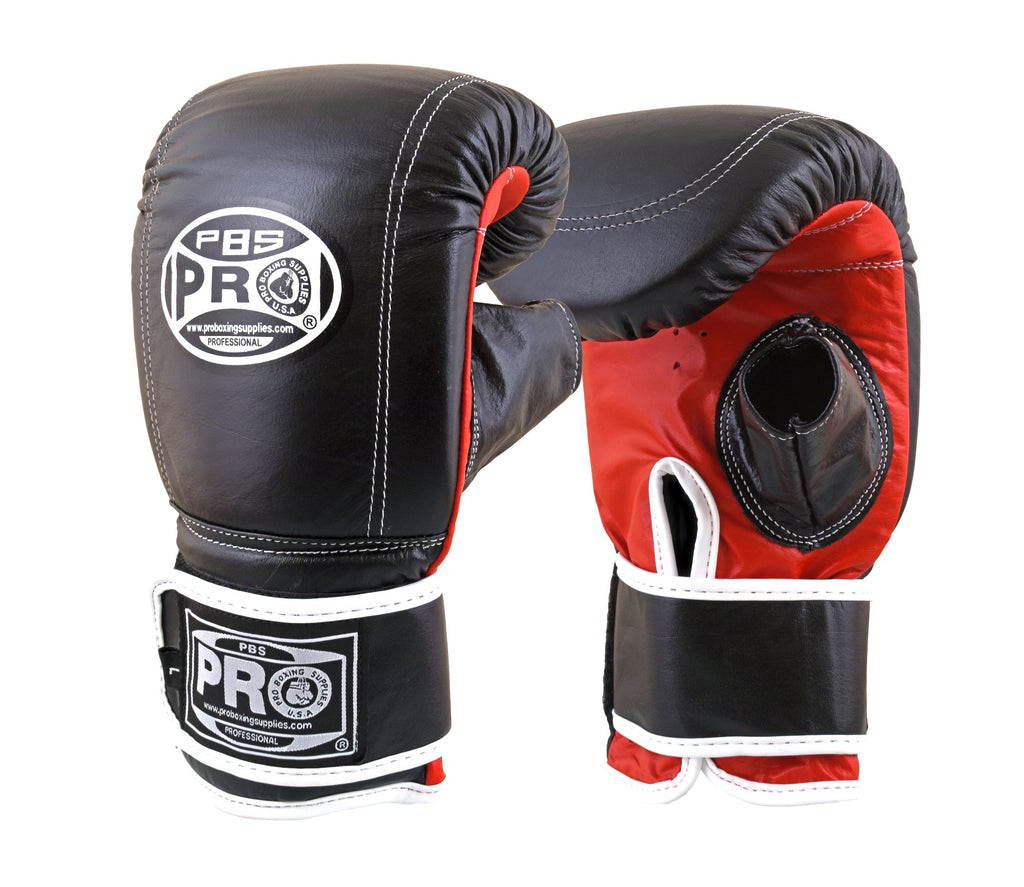 Title Boxing Classic Hook and Loop Training Boxing Gloves - Regular -  Black/Red 